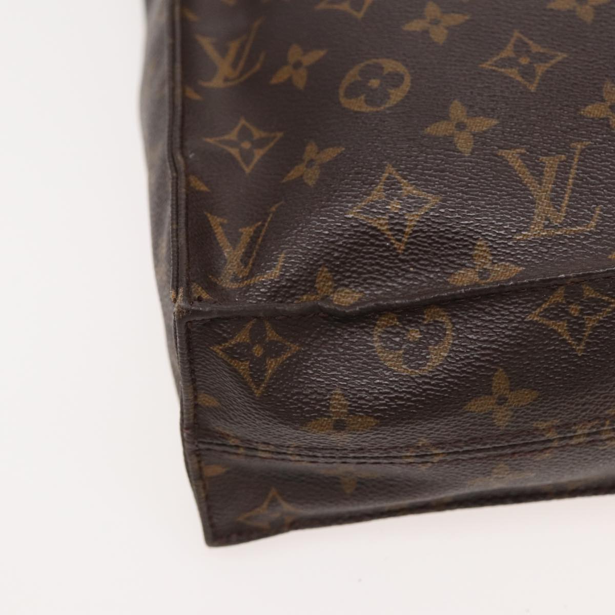 LOUIS VUITTON Monogram Sac Plat Hand Bag M51140 LV Auth 82544