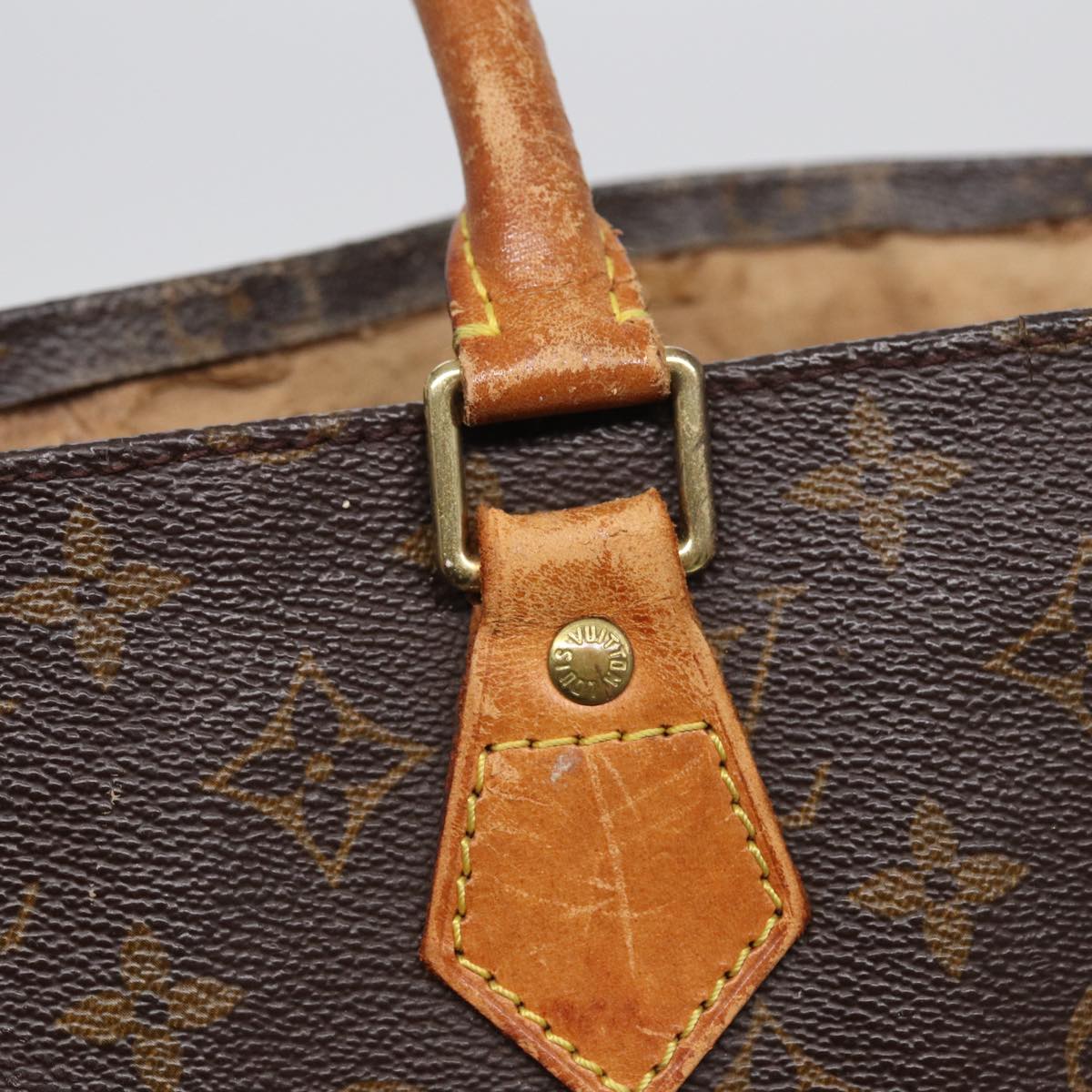 LOUIS VUITTON Monogram Sac Plat Hand Bag M51140 LV Auth 82544