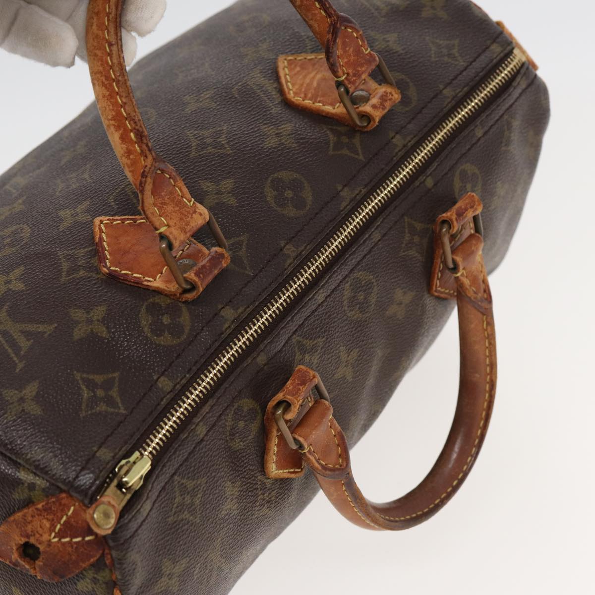 LOUIS VUITTON Monogram Speedy 30 Hand Bag M41526 LV Auth 82545