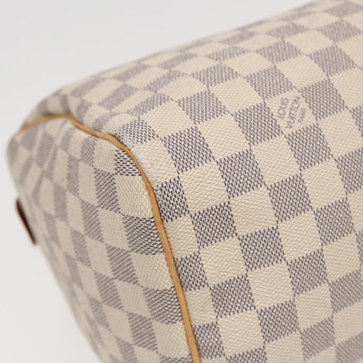 LOUIS VUITTON Damier Azur Speedy 30 Hand Bag N41533 LV Auth 82547