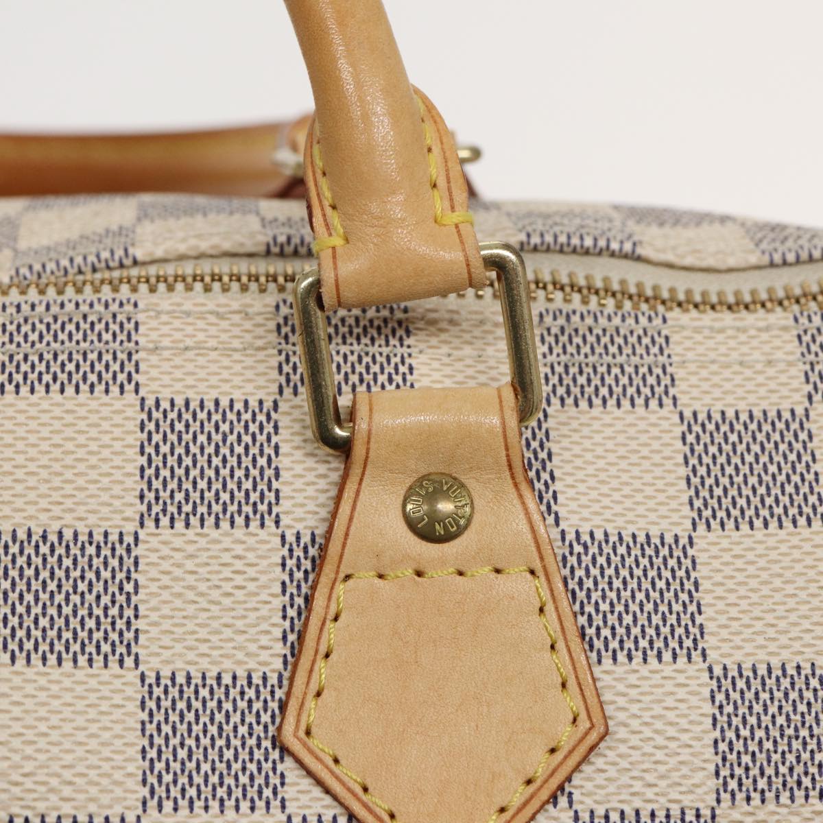 LOUIS VUITTON Damier Azur Speedy 30 Hand Bag N41533 LV Auth 82547