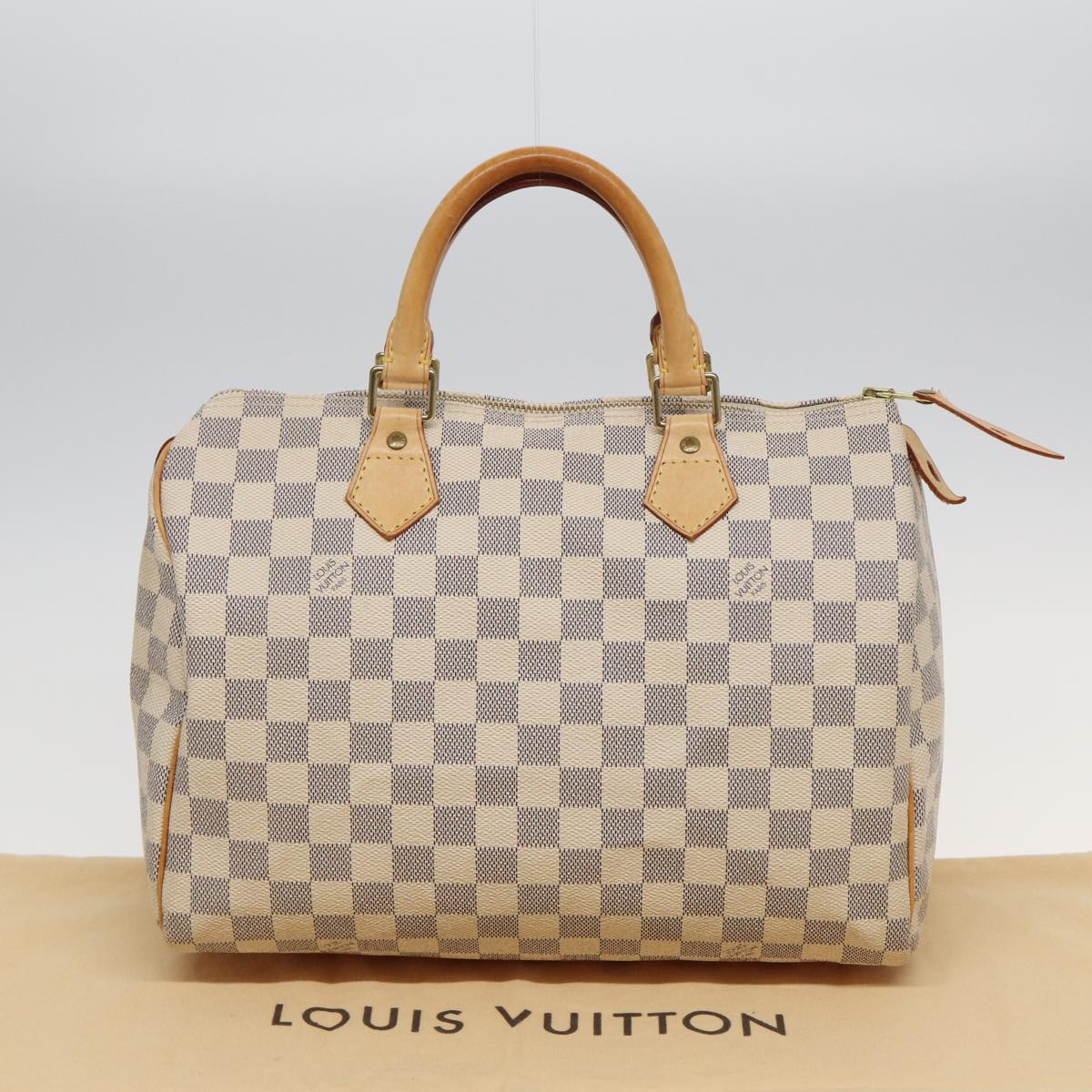 LOUIS VUITTON Damier Azur Speedy 30 Hand Bag N41533 LV Auth 82547