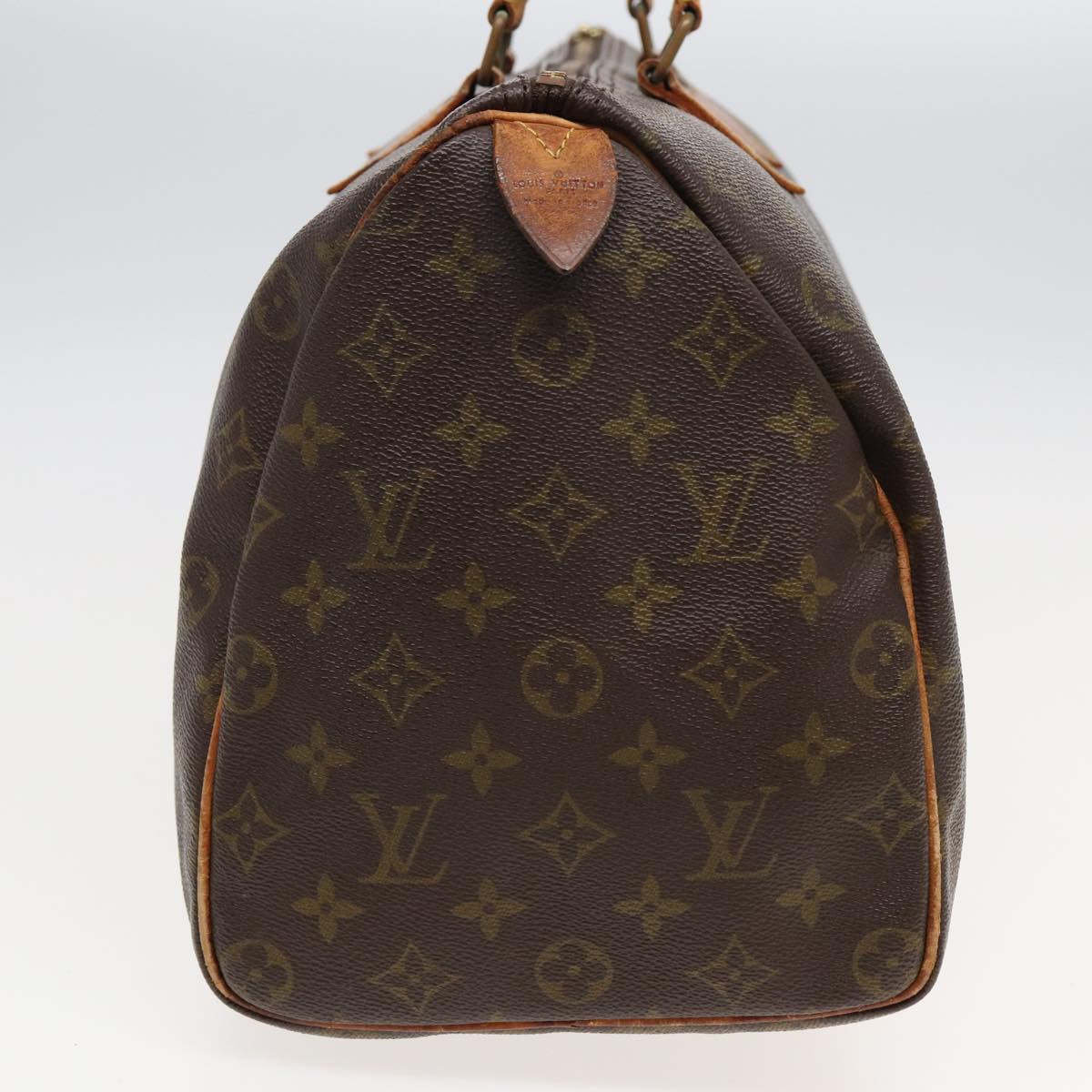 LOUIS VUITTON Monogram Speedy 35 Hand Bag M41524 LV Auth 82549