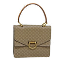 CELINE Macadam Canvas Hand Bag Beige Auth 82559-1