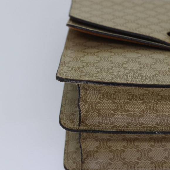 CELINE Macadam Canvas Handtasche Beige Auth 82559
