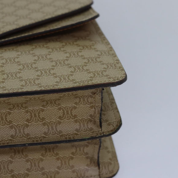 CELINE Macadam Canvas Handtasche Beige Auth 82559