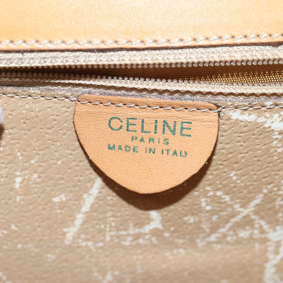 CELINE Macadam Canvas Handtasche Beige Auth 82559