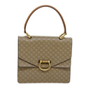 CELINE Macadam Canvas Hand Bag Beige Auth 82559-13