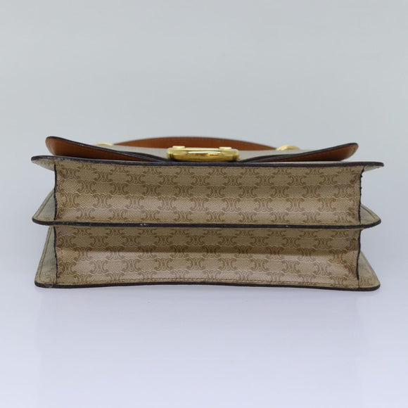 CELINE Macadam Canvas Handtasche Beige Auth 82559