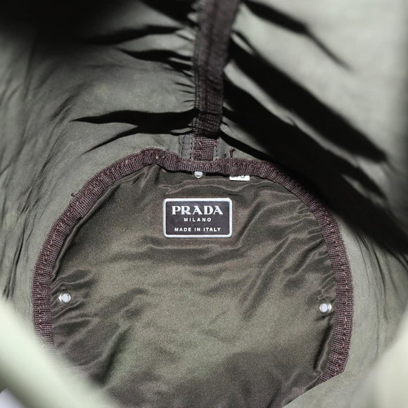 PRADA Shoulder Bag Nylon Khaki Auth 82572