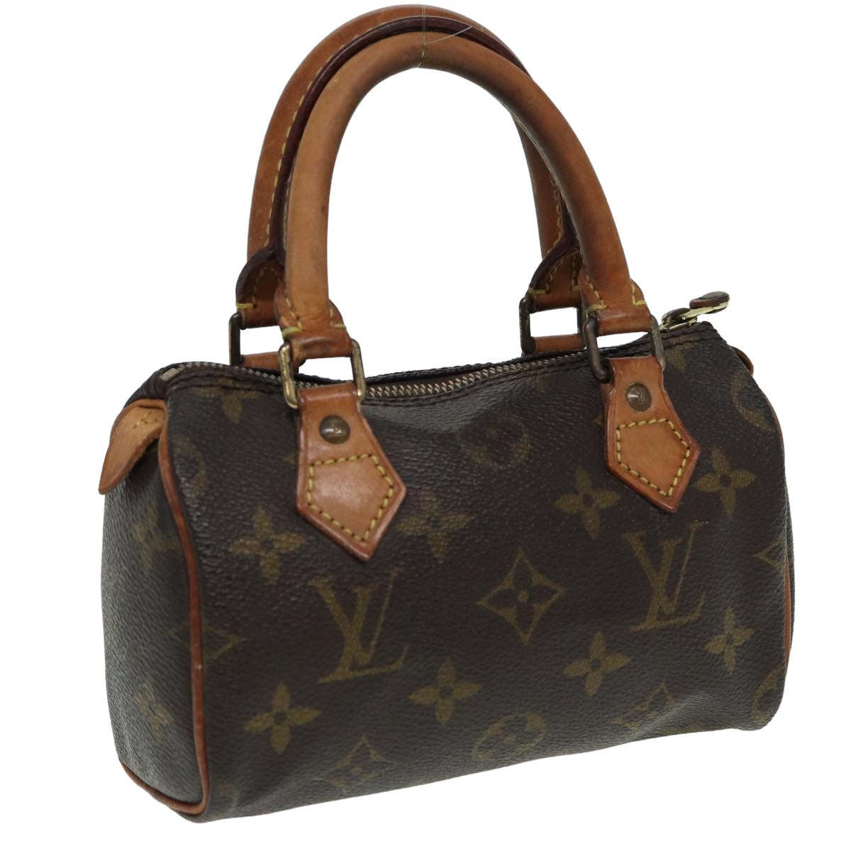 LOUIS VUITTON Monogram Mini Speedy Hand Bag M41534 LV Auth 82590