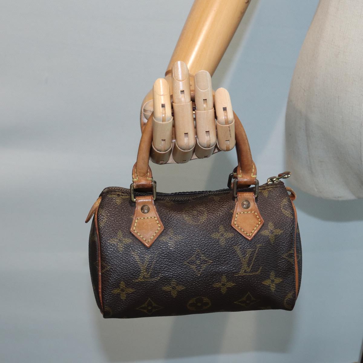 LOUIS VUITTON Monogram Mini Speedy Hand Bag M41534 LV Auth 82590