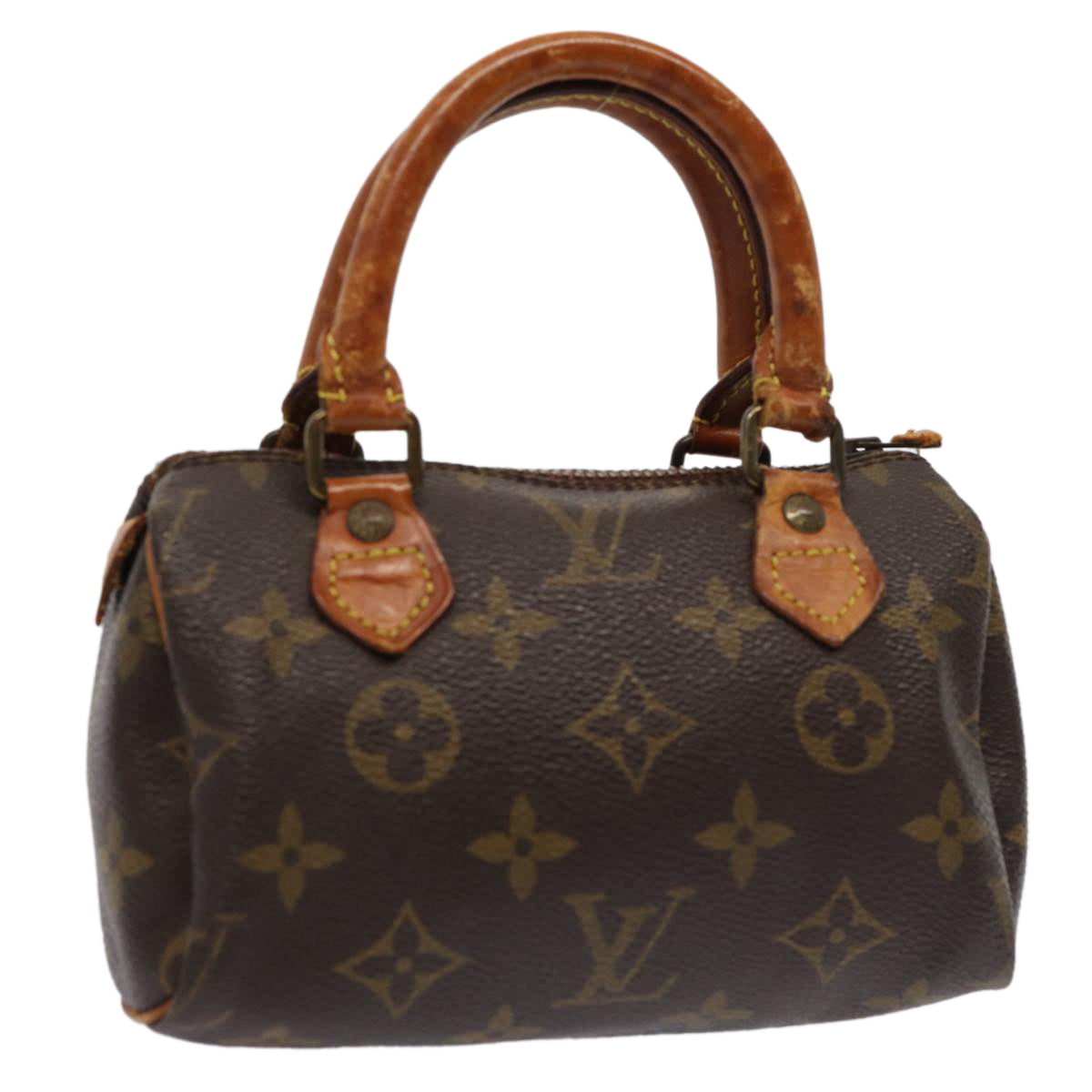 LOUIS VUITTON Monogram Mini Speedy Hand Bag M41534 LV Auth 82591