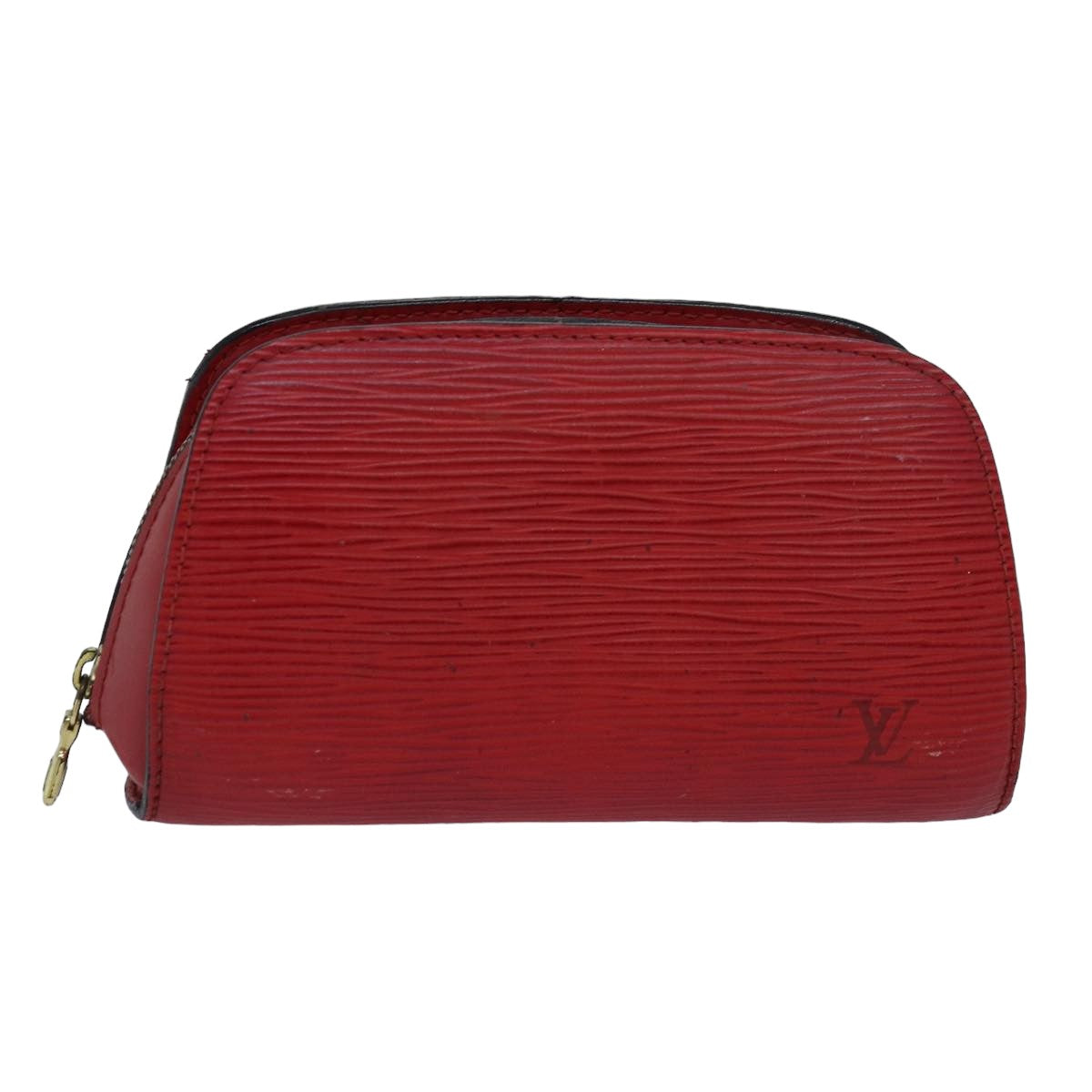 LOUIS VUITTON Epi Dauphine PM Pouch Castilian Red M48447 LV Auth 82593