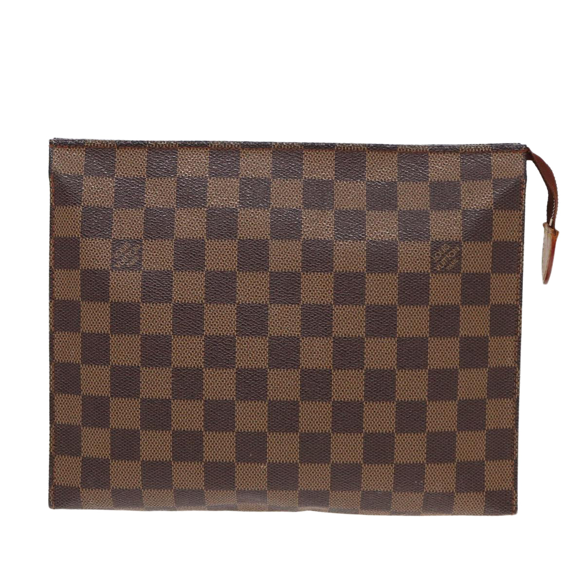 LOUIS VUITTON Damier Ebene Poche Toilette 26 Pouch N47543 LV Auth 82616