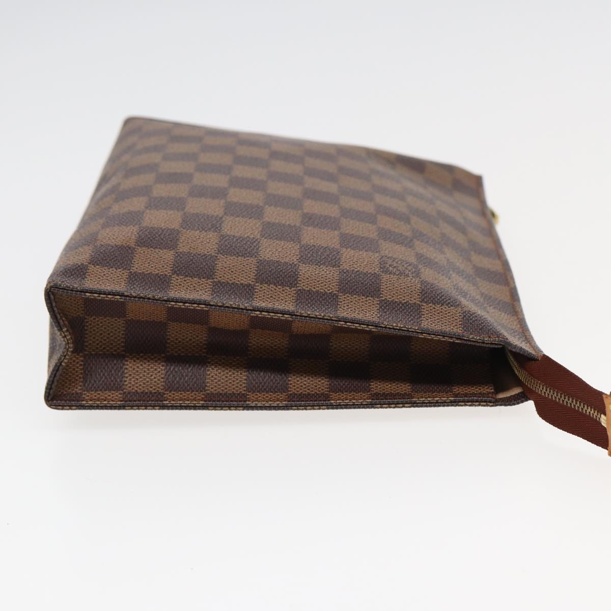 LOUIS VUITTON Damier Ebene Poche Toilette 26 Pouch N47543 LV Auth 82616