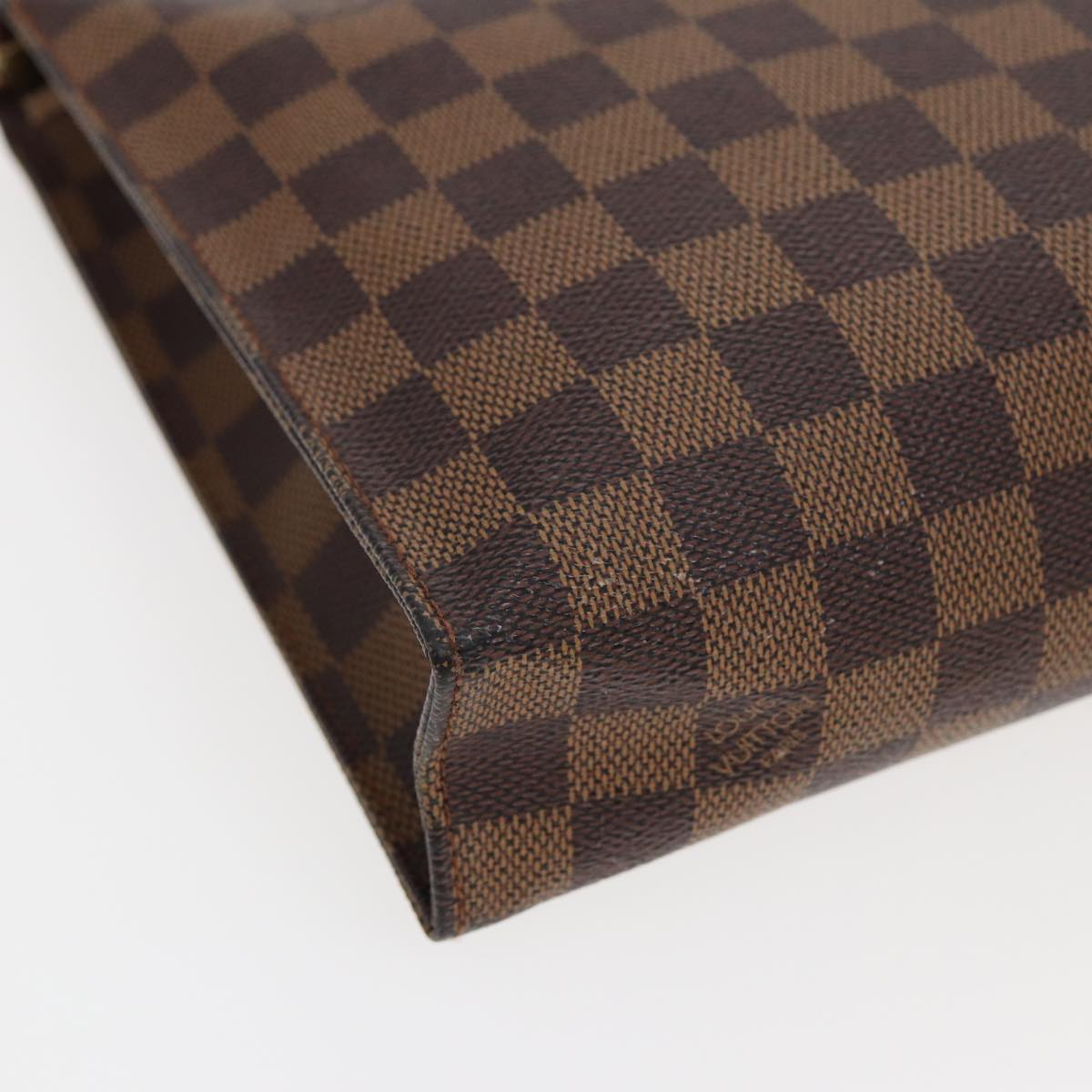 LOUIS VUITTON Damier Ebene Poche Toilette 26 Pouch N47543 LV Auth 82616