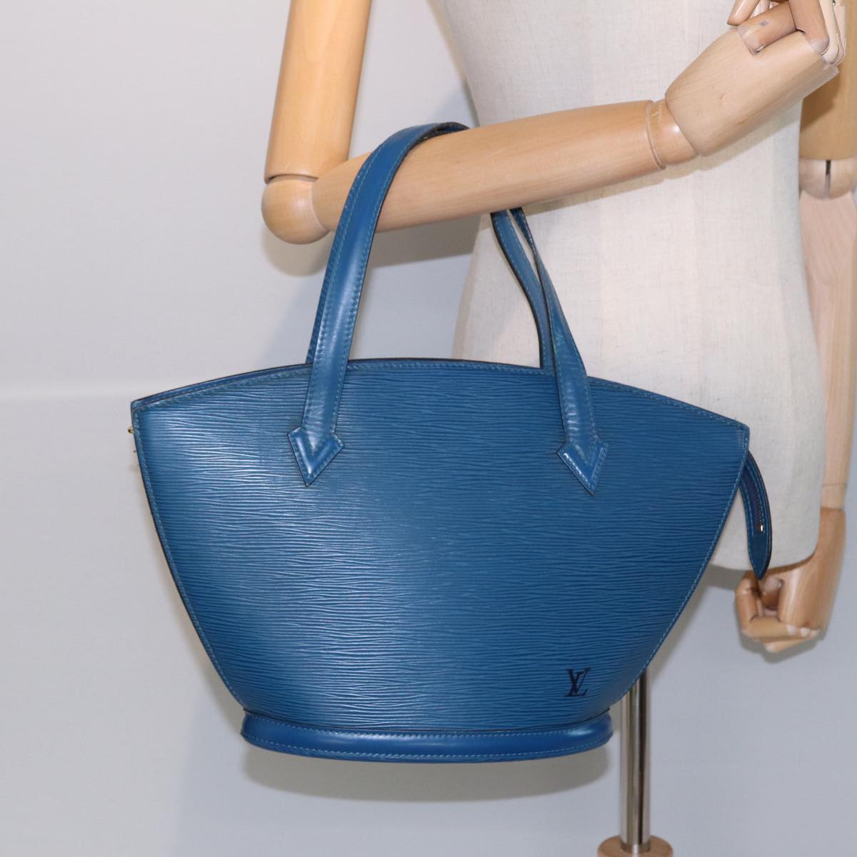 LOUIS VUITTON Epi Saint Jacques Shoulder Bag Blue M52275 LV Auth 82624