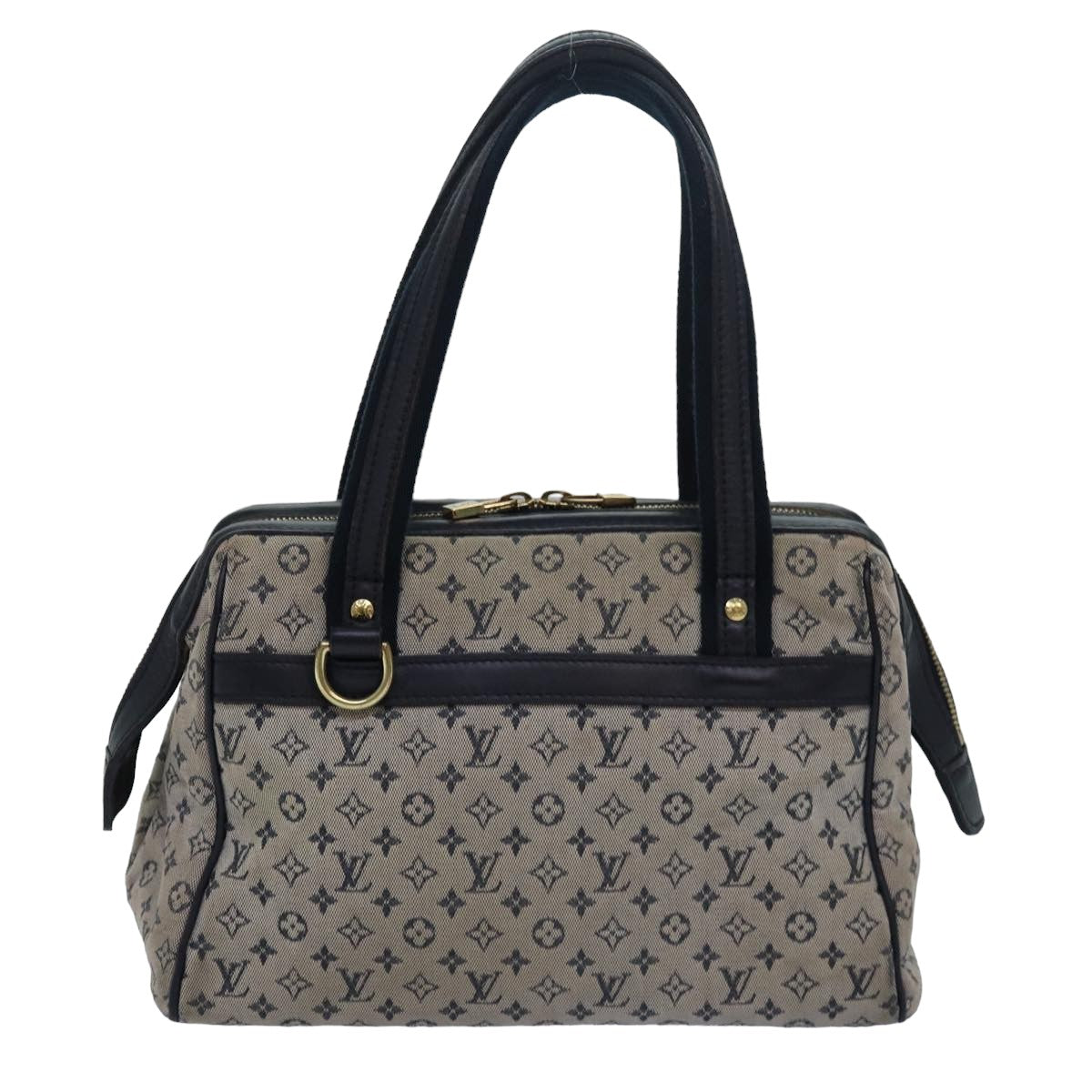 LOUIS VUITTON Monogram Mini Josephine PM Hand Bag Blue M92049 LV Auth 82628 - 0