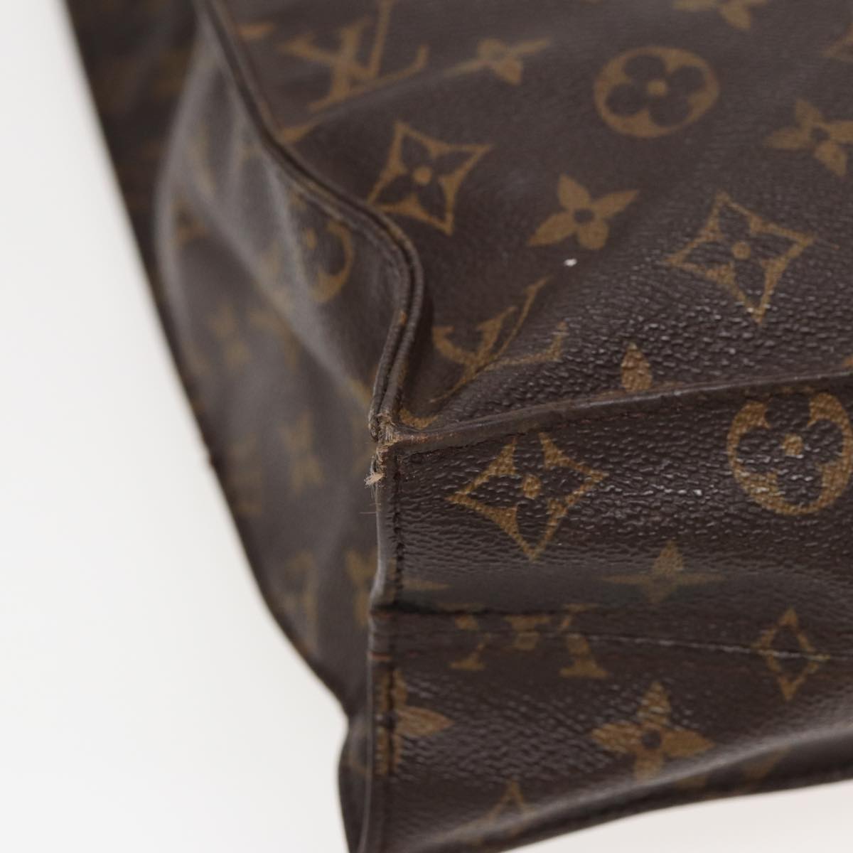 LOUIS VUITTON Monogram Sac Plat Hand Bag M51140 LV Auth 82677