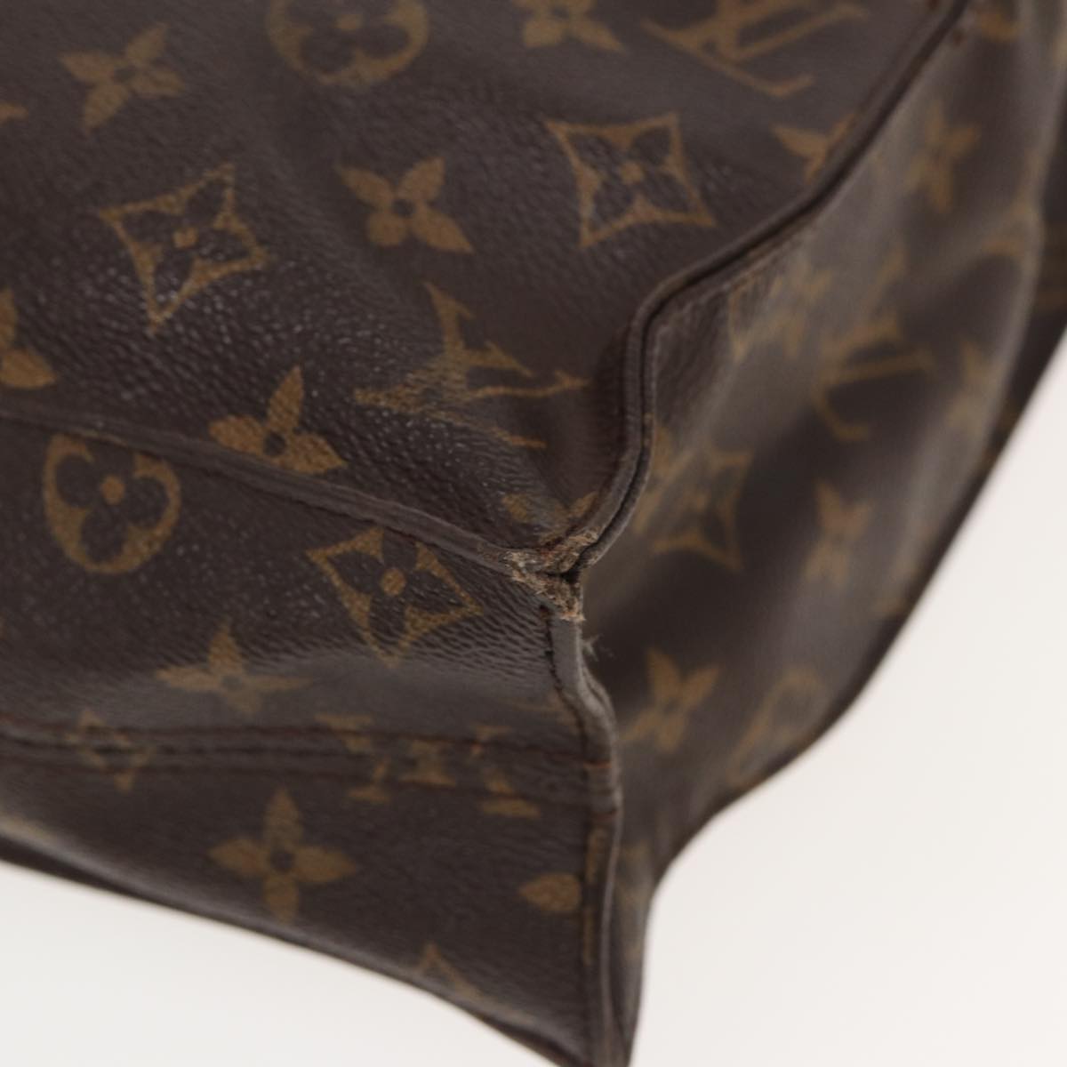 LOUIS VUITTON Monogram Sac Plat Hand Bag M51140 LV Auth 82677