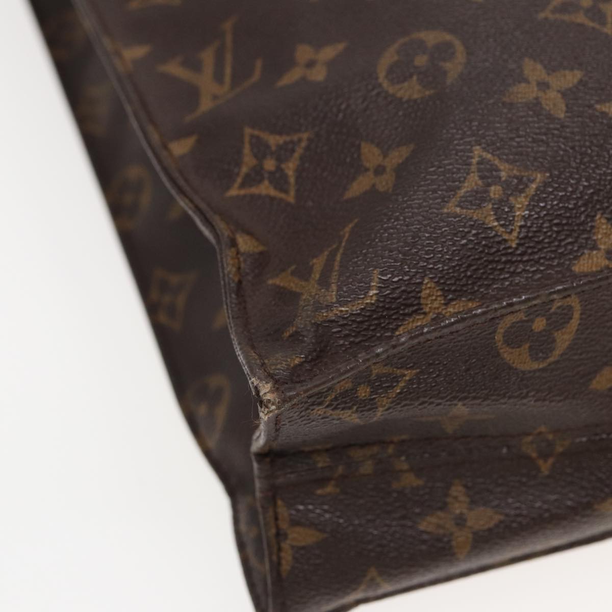 LOUIS VUITTON Monogram Sac Plat Hand Bag M51140 LV Auth 82677