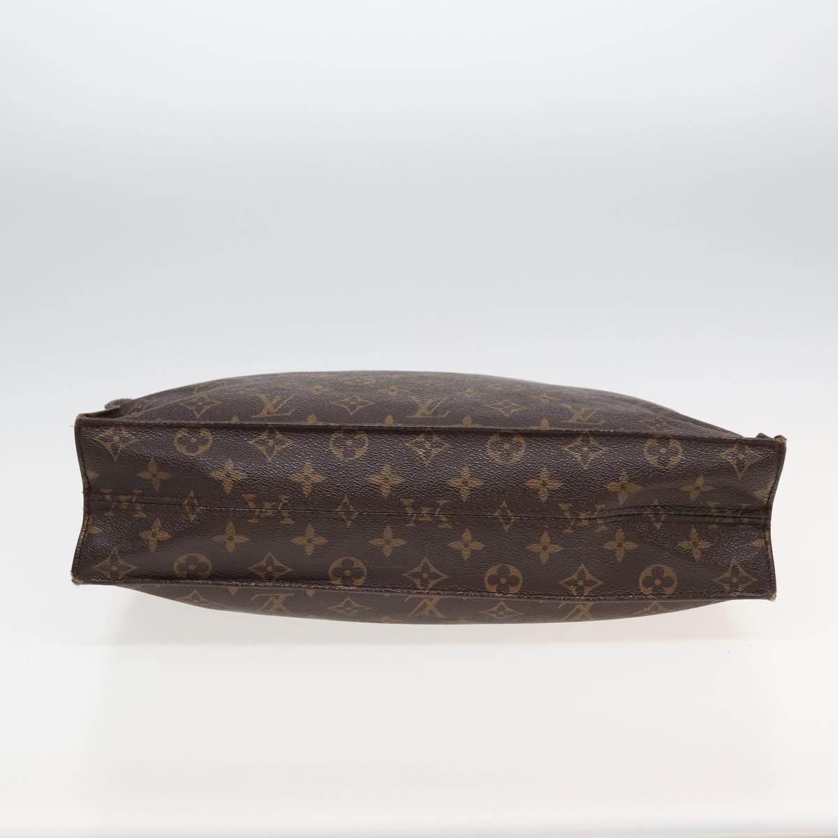 LOUIS VUITTON Monogram Sac Plat Hand Bag M51140 LV Auth 82677