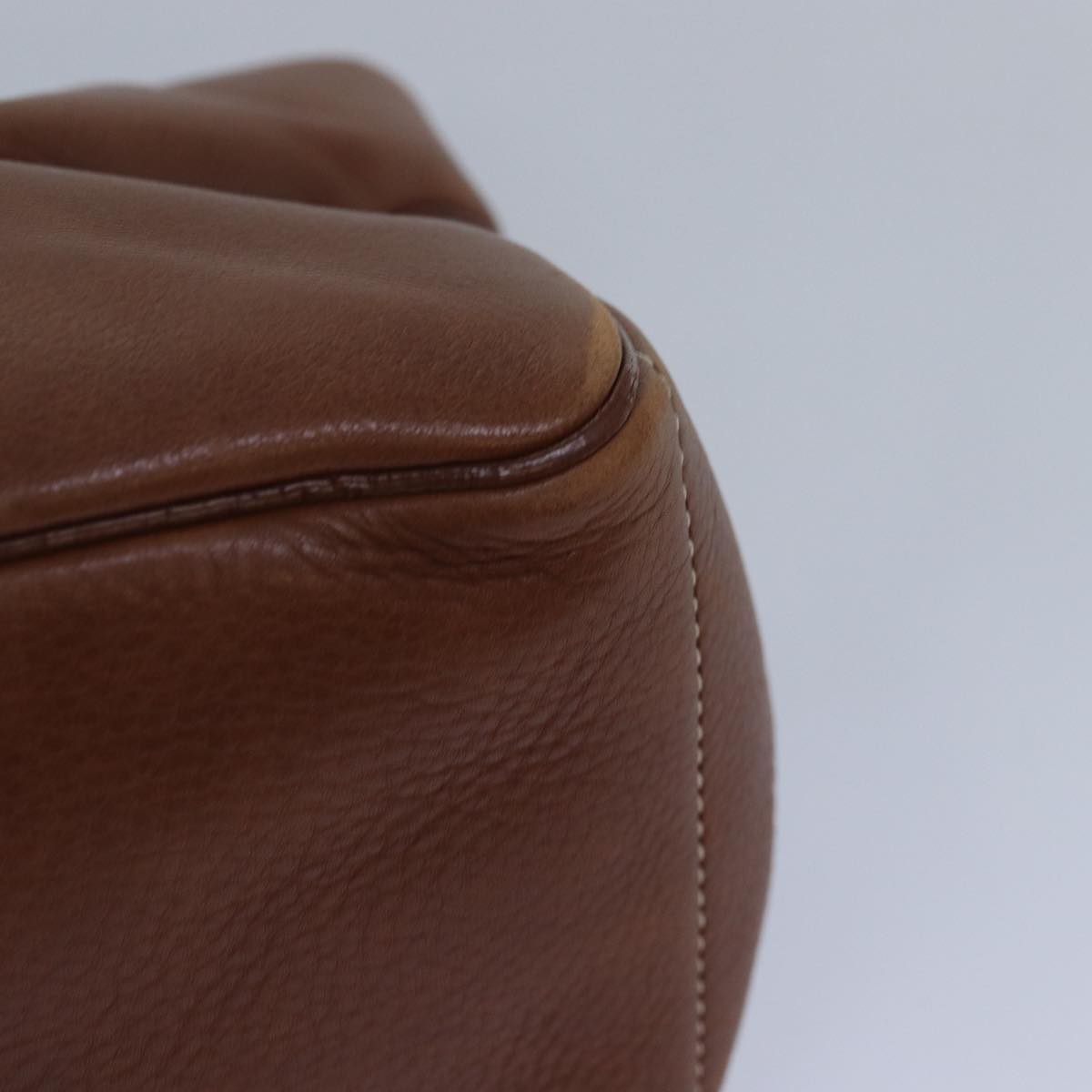 CELINE Hand Bag Leather Brown Auth 82689