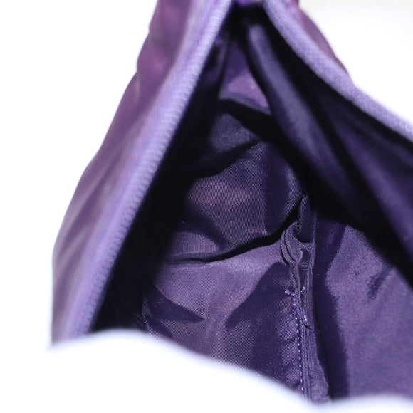 PRADA Accessory Pouch Nylon Purple Auth 82692