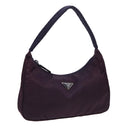 PRADA Accessory Pouch Nylon Purple Auth 82692-1