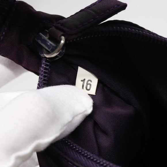 PRADA Accessory Pouch Nylon Purple Auth 82692