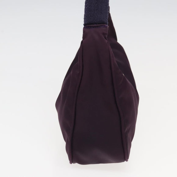 PRADA Accessory Pouch Nylon Purple Auth 82692