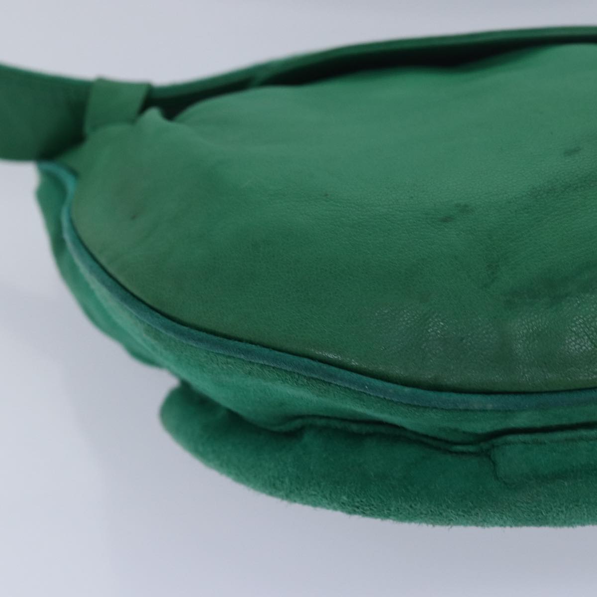 GUCCI Waist bag Suede Leather Green 039 115 0250 Auth 82696