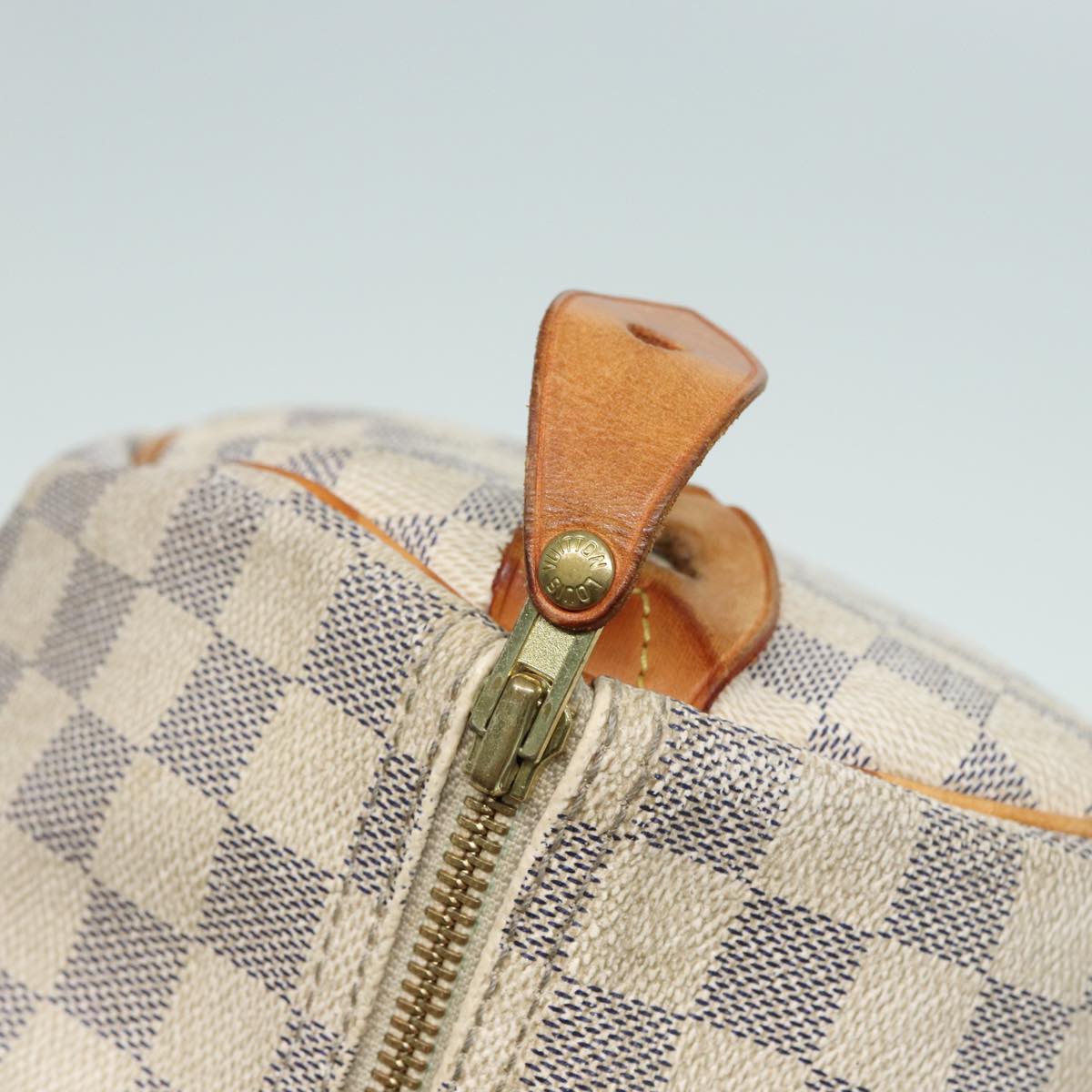 LOUIS VUITTON Damier Azur Speedy 35 Hand Bag N41535 LV Auth 82712