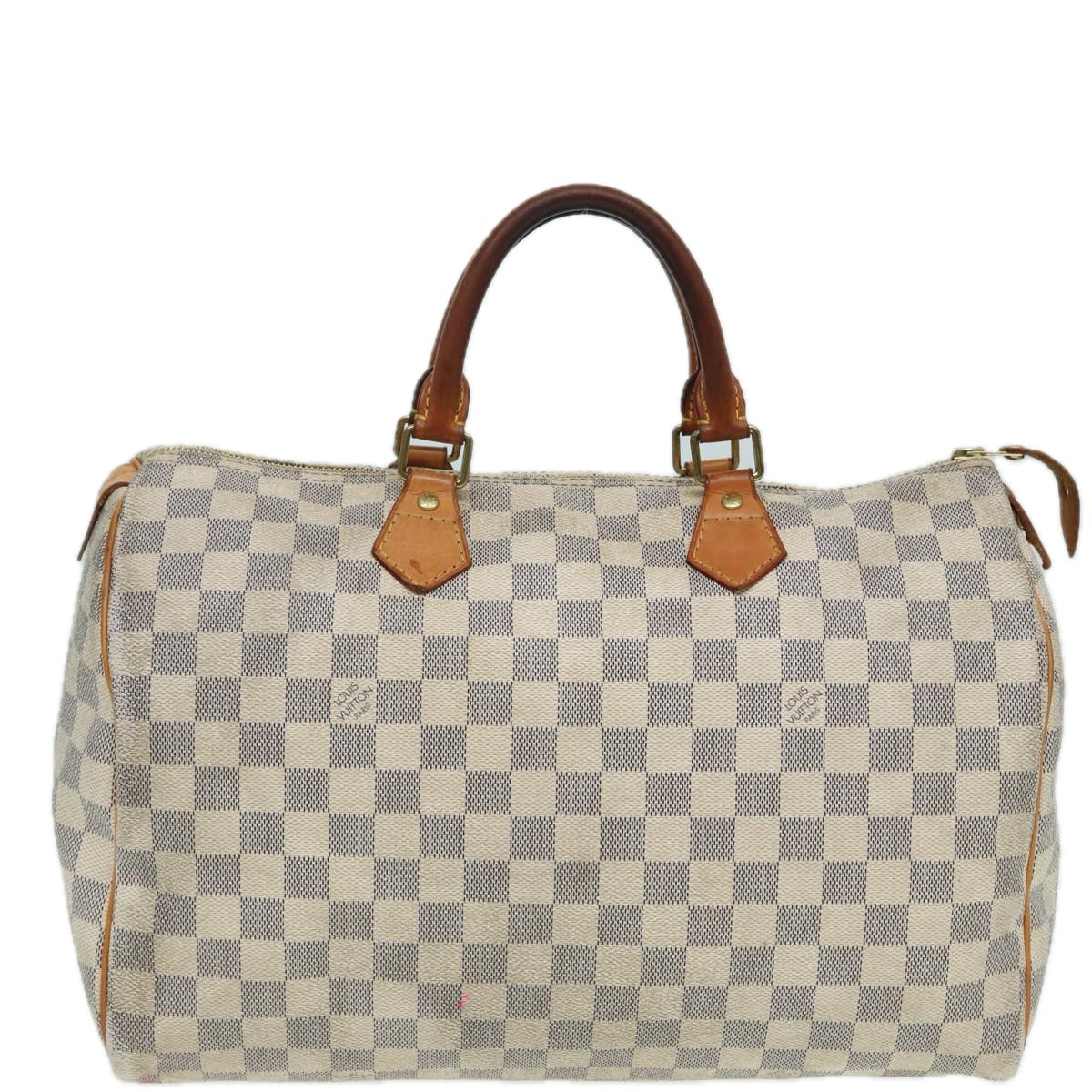 LOUIS VUITTON Damier Azur Speedy 35 Hand Bag N41535 LV Auth 82712