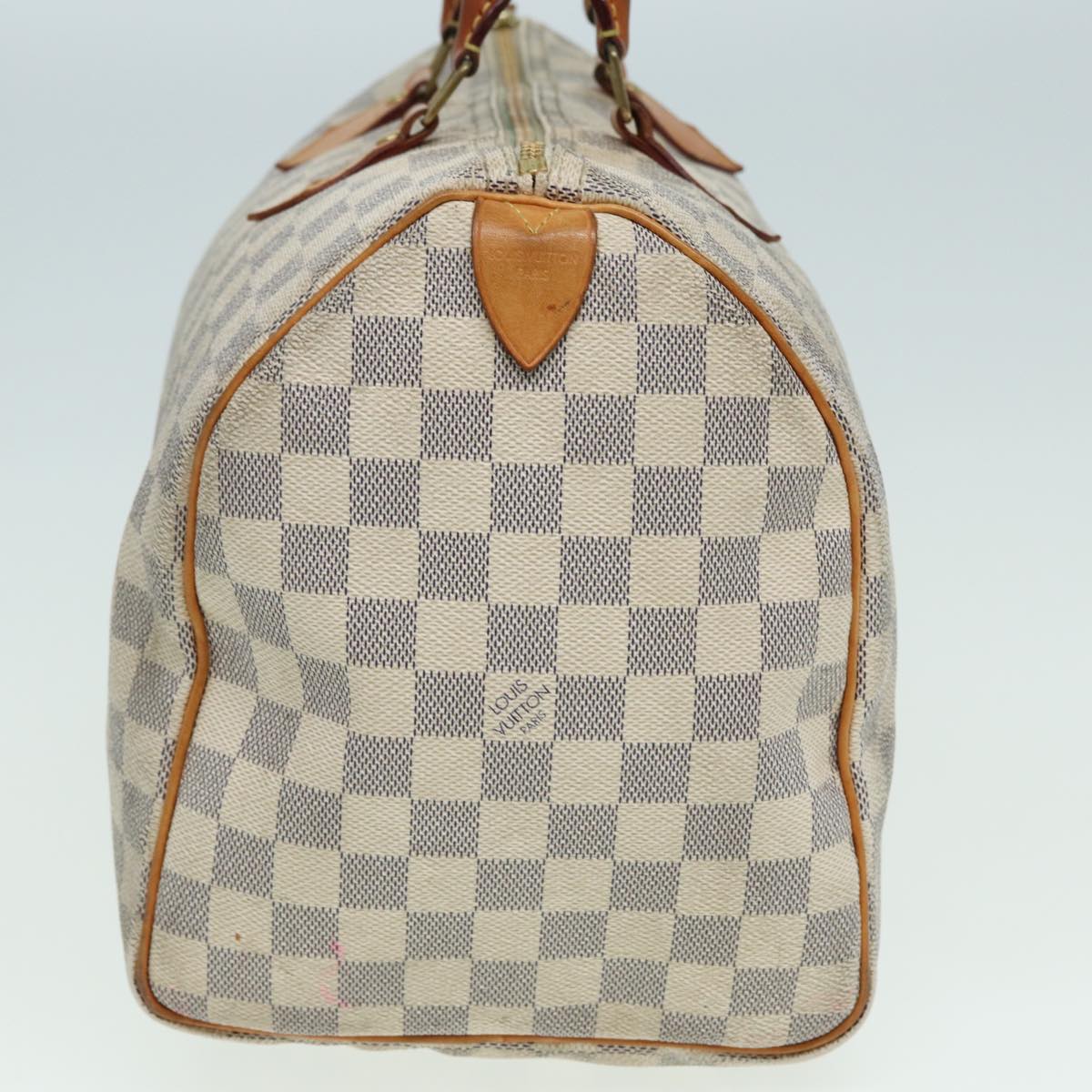 LOUIS VUITTON Damier Azur Speedy 35 Hand Bag N41535 LV Auth 82712