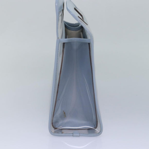 GUCCI Hand Bag Vinyl Light Blue Auth 82716