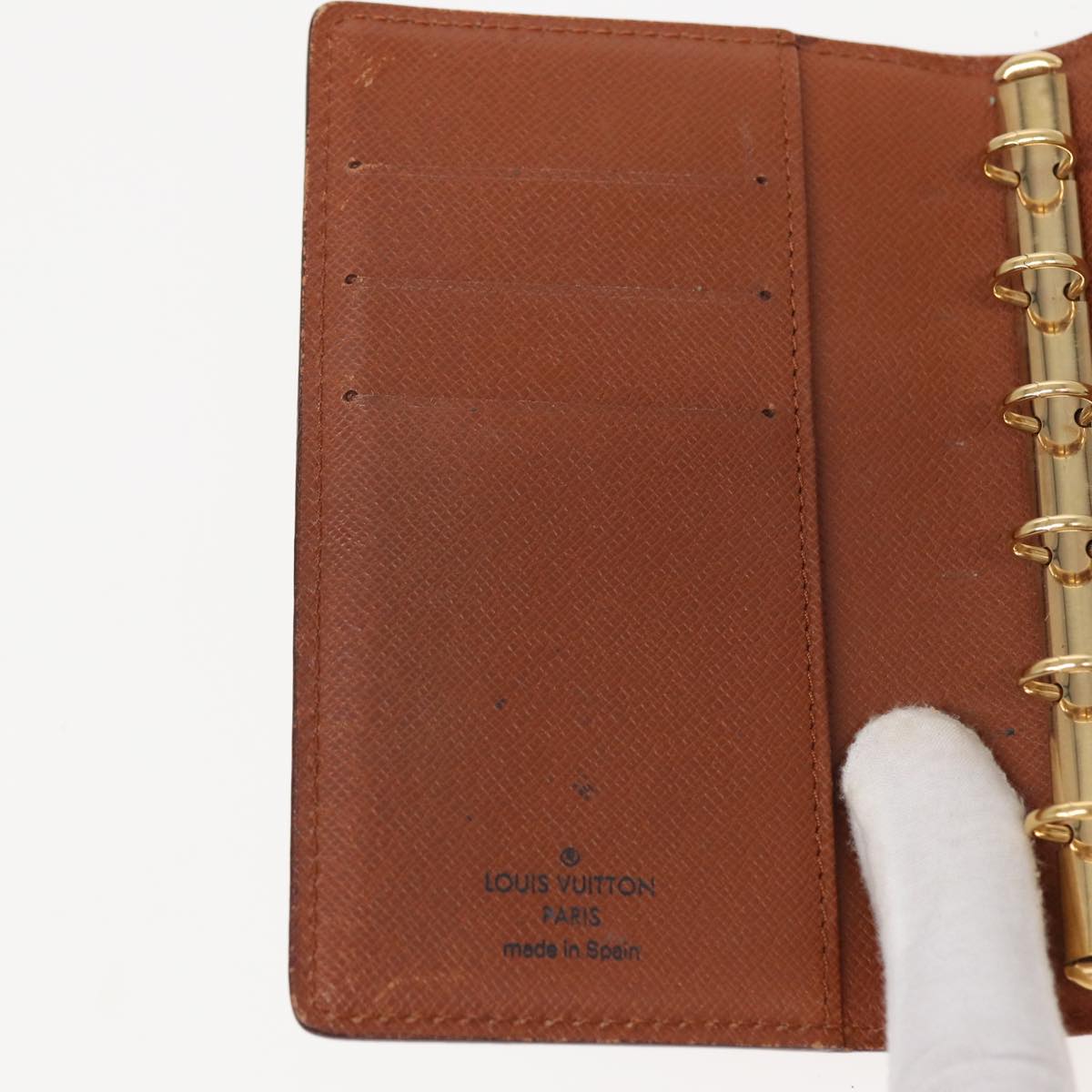 LOUIS VUITTON Epi Agenda PM Day Planner Cover Brown R20053 LV Auth 82717