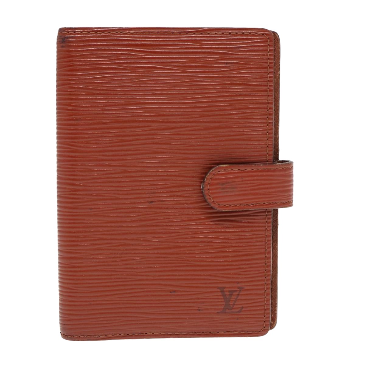 LOUIS VUITTON Epi Agenda PM Day Planner Cover Brown R20053 LV Auth 82717