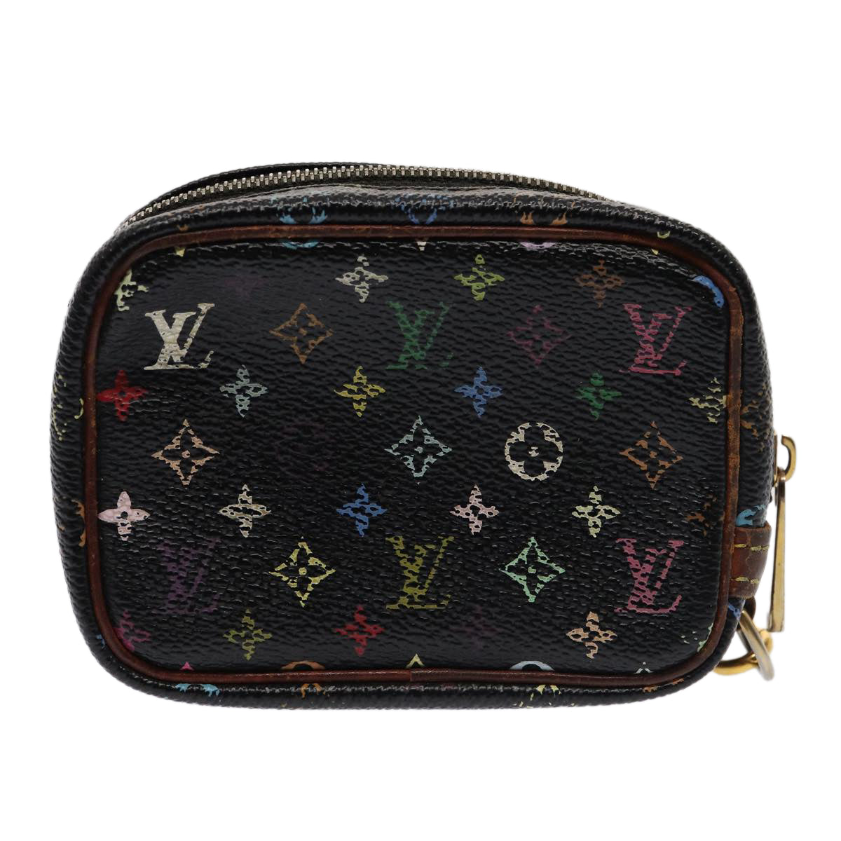 LOUIS VUITTON Monogram Multicolor Trousse Wapity Pouch Black M58034 Auth 82718 - 0