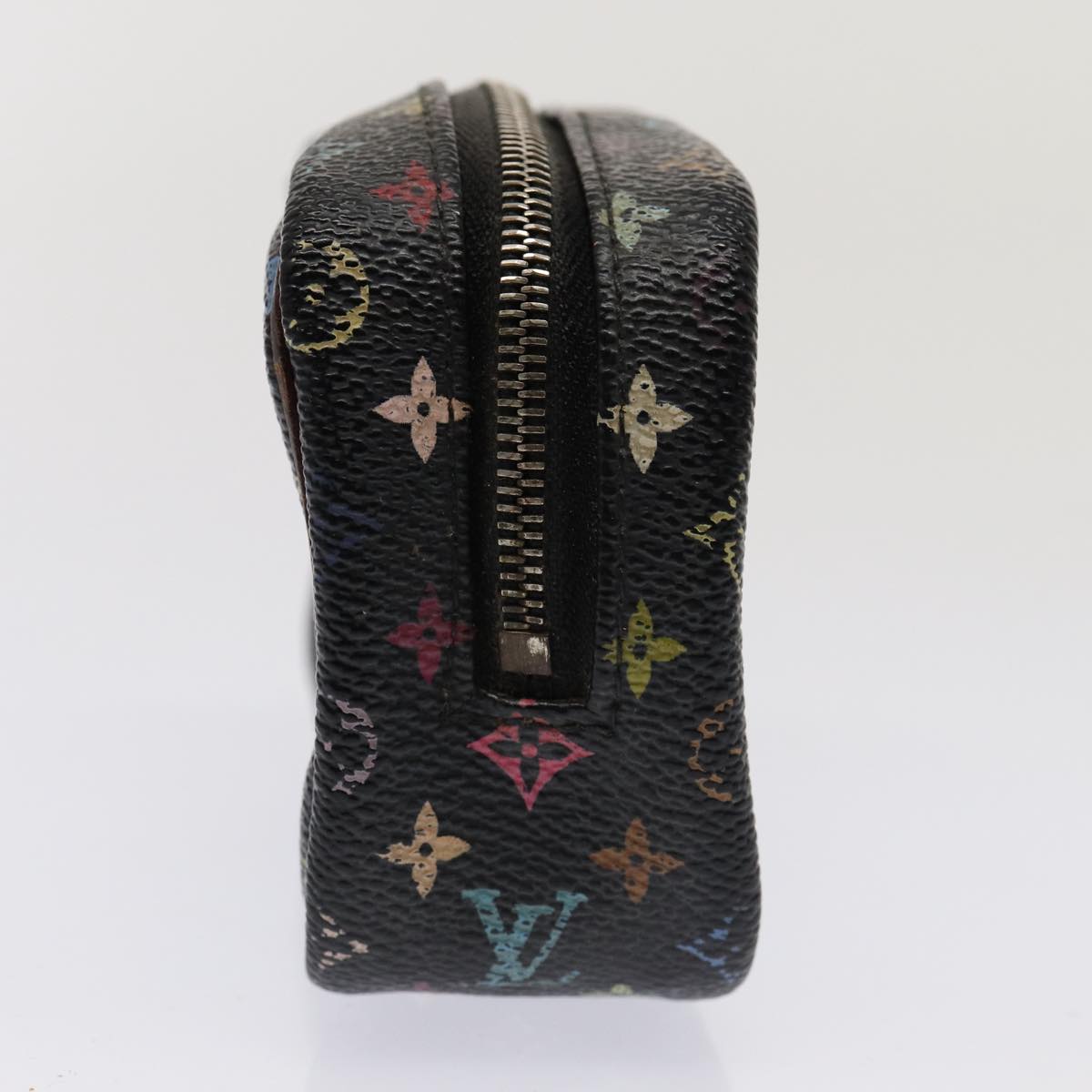 LOUIS VUITTON Monogram Multicolor Trousse Wapity Pouch Black M58034 Auth 82718