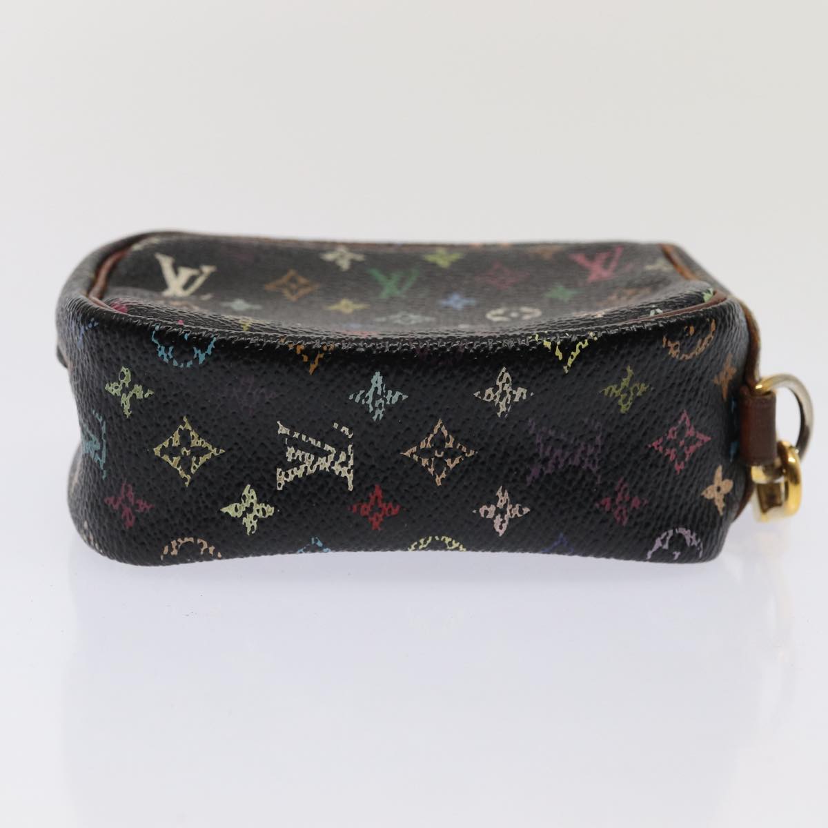 LOUIS VUITTON Monogram Multicolor Trousse Wapity Pouch Black M58034 Auth 82718