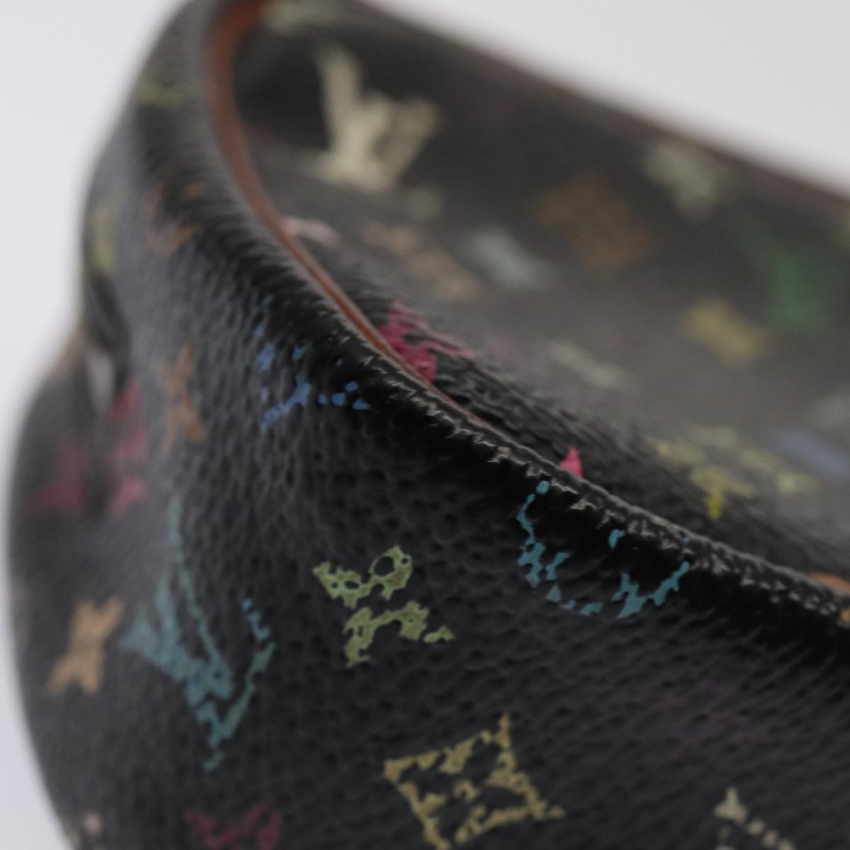 LOUIS VUITTON Monogram Multicolor Trousse Wapity Pouch Black M58034 Auth 82718