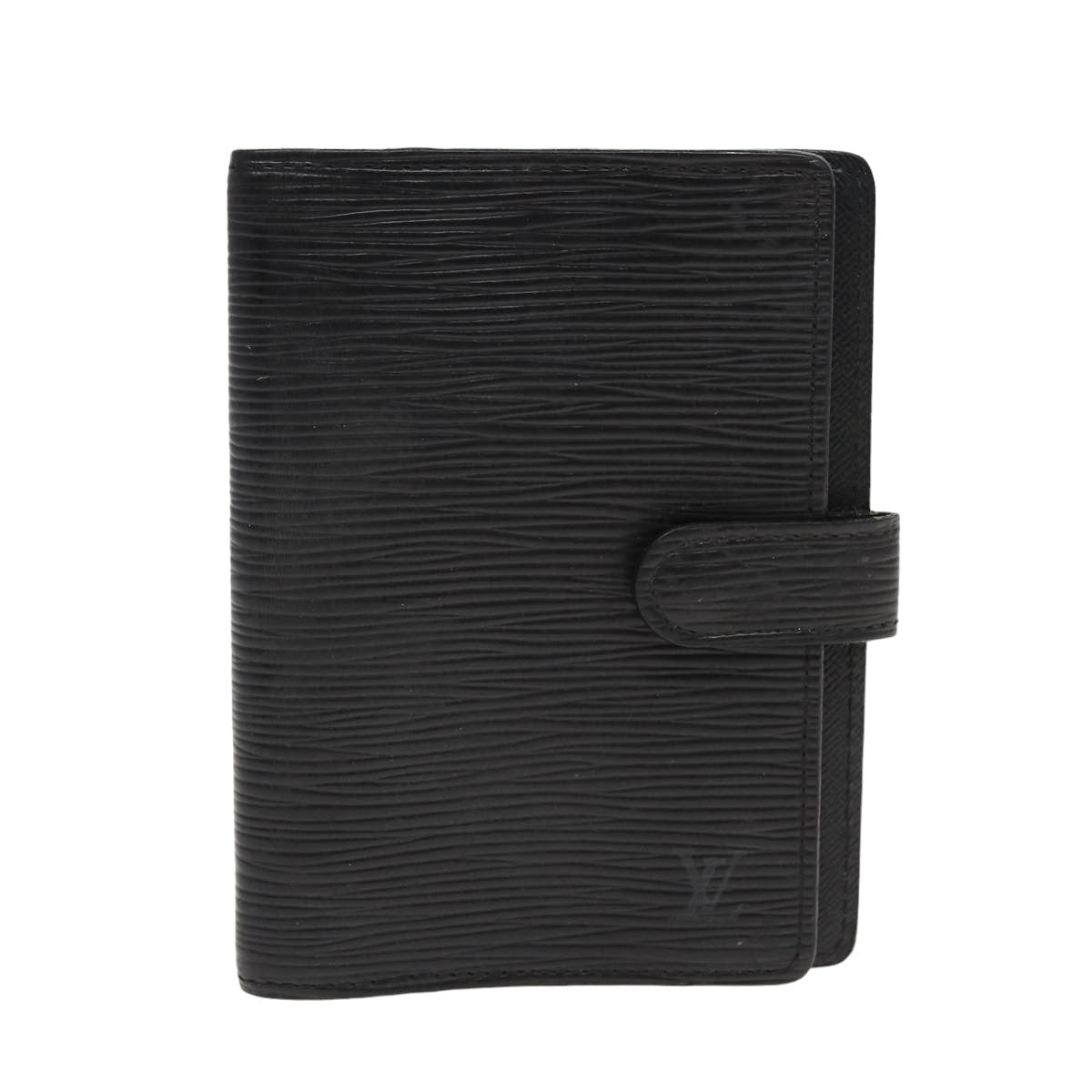 LOUIS VUITTON Epi Agenda PM Day Planner Cover Black R20052 LV Auth 82721