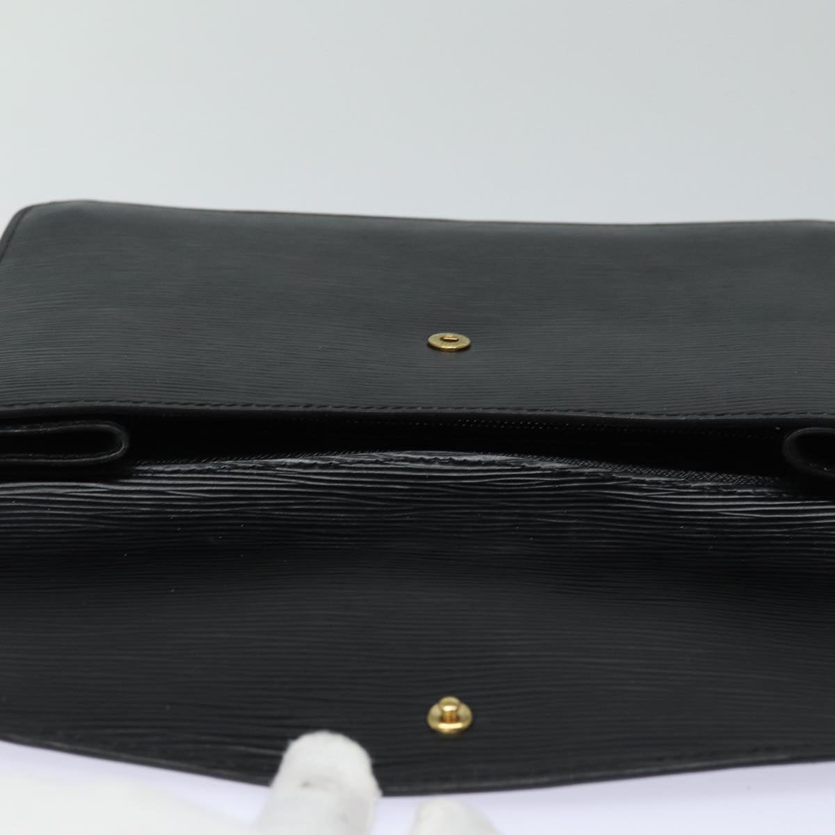 LOUIS VUITTON Epi Montaigne 27 Clutch Bag Black M52652 LV Auth 82733