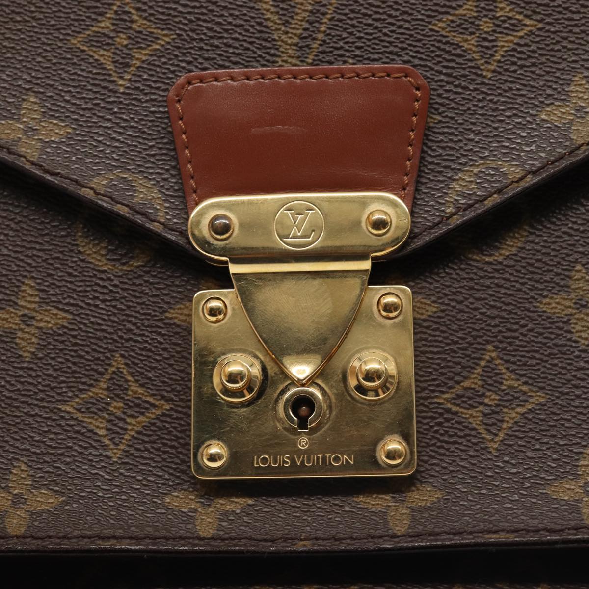 LOUIS VUITTON Monogram Monceau 28 Hand Bag 2way M51185 LV Auth 82737