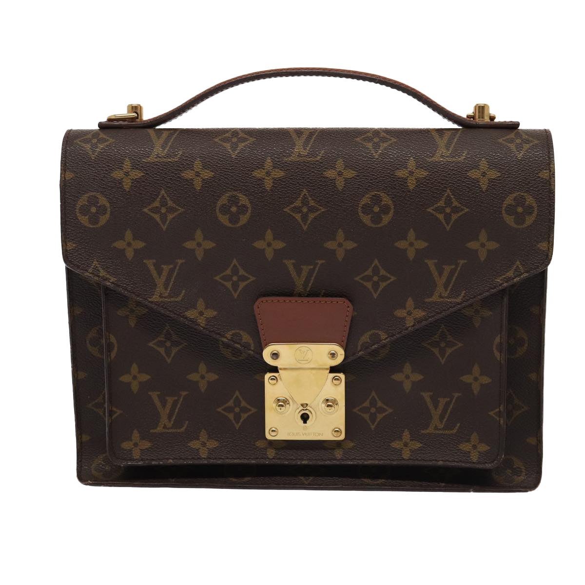 LOUIS VUITTON Monogram Monceau 28 Hand Bag 2way M51185 LV Auth 82737