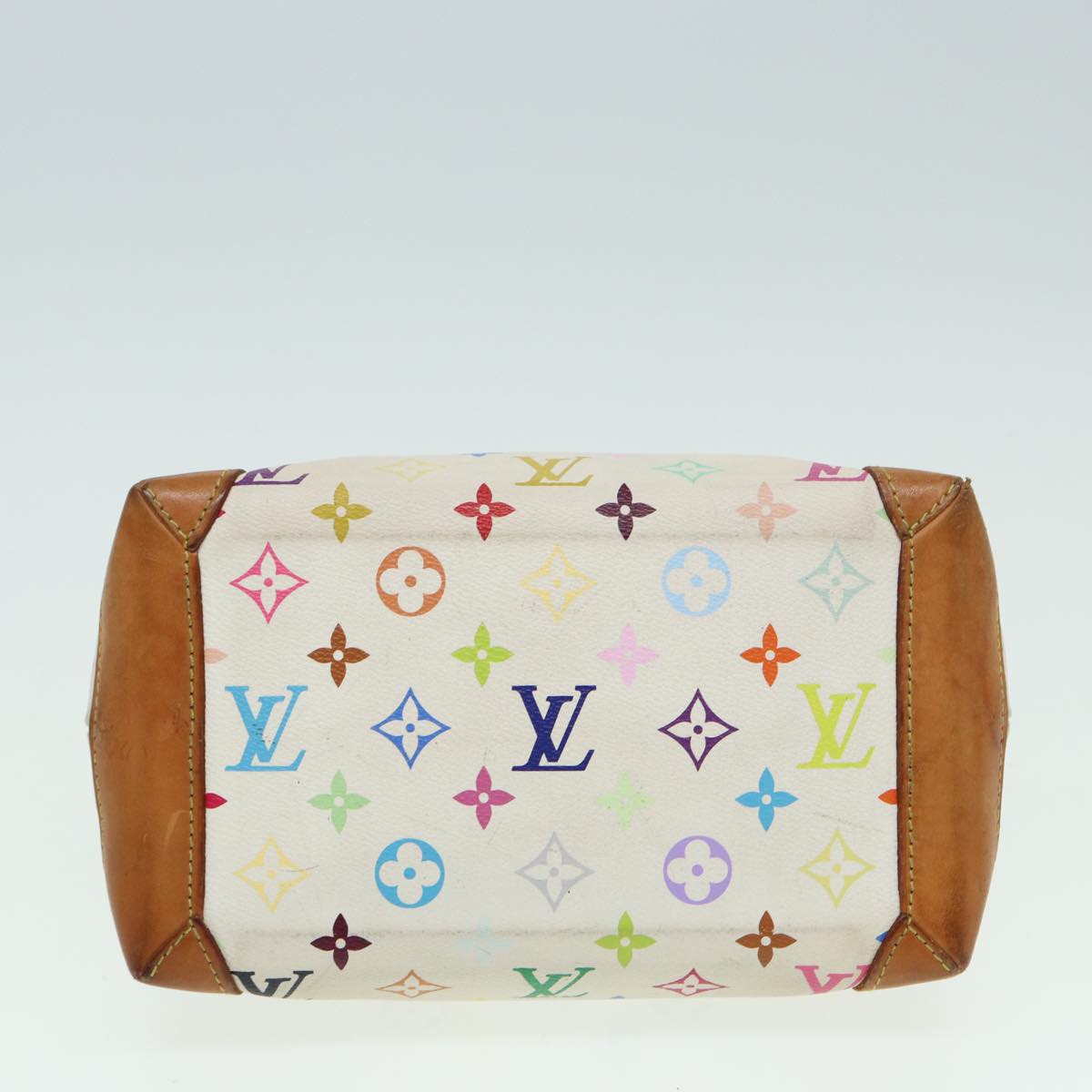 LOUIS VUITTON Monogram Multicolor Audra Hand Bag White M40047 LV Auth 82741