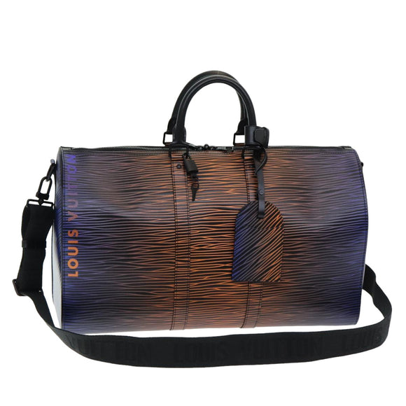 LOUIS VUITTON Epi XL Keepall Bandouliere 50 Boston Bag Black M23174 Auth 82746SM