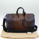 LOUIS VUITTON Epi XL Keepall Bandouliere 50 Boston Bag Black M23174 Auth 82746SM-12